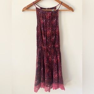 Ecote Casual A-Line High Neck Dress Size X-Small